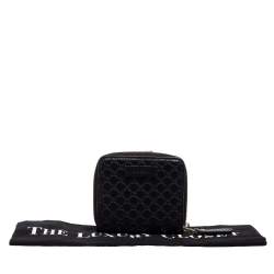 Pre Owned Gucci Black Microguccissima Leather Compact Wallet