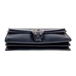 Pre Owned Gucci Black Leather Small Dionysus Shoulder Bag
