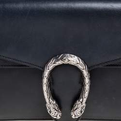 Pre Owned Gucci Black Leather Small Dionysus Shoulder Bag