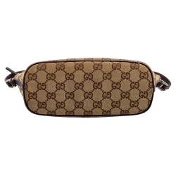 Gucci Beige GG Canvas and Leather Boat Pochette Bag