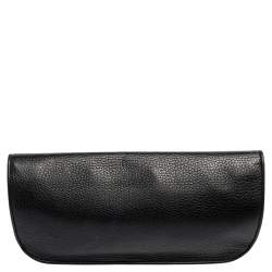 Gucci Black Leather 1973 Flap Clutch