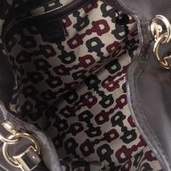 Pre Owned حقيبة هوبو غوتشي بابوسكا أندي جلد غوتشيسيما بني داكن متوسطة