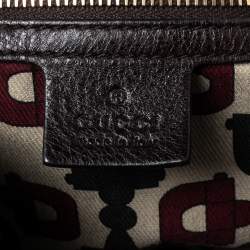 Pre Owned حقيبة هوبو غوتشي بابوسكا أندي جلد غوتشيسيما بني داكن متوسطة