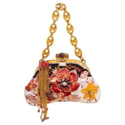 مملوكة مسبقًا Gucci Multicolor Fabric Sequin Embroidered Clutch