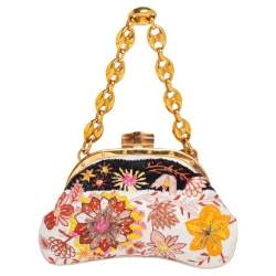 مملوكة مسبقًا Gucci Multicolor Fabric Sequin Embroidered Clutch