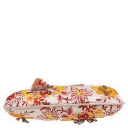 مملوكة مسبقًا Gucci Multicolor Fabric Sequin Embroidered Clutch