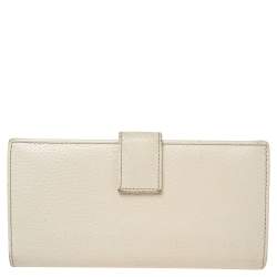 Gucci Cream Leather Continental Wallet