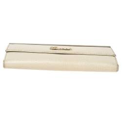 Gucci Cream Leather Continental Wallet