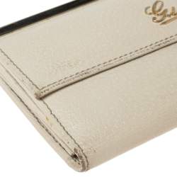 Gucci Cream Leather Continental Wallet