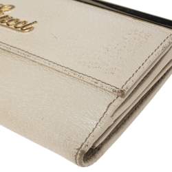 Gucci Cream Leather Continental Wallet