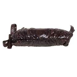 Pre Owned Gucci Brown Python Hysteria Clutch