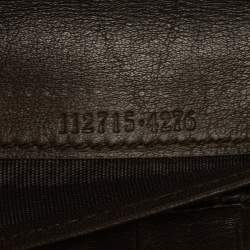 Gucci Dark Brown Guccissima Leather Flap Continental Wallet