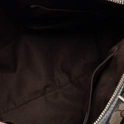 Pre Owned Gucci Beige/Brown GG Canvas and Leather Small Trophy Tote