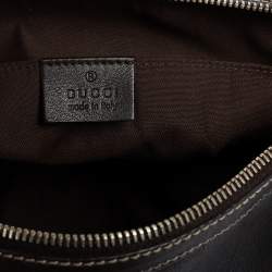 Pre Owned Gucci Beige/Brown GG Canvas and Leather Small Trophy Tote