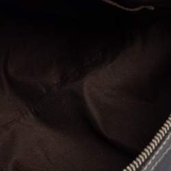 Pre Owned Gucci Beige/Brown GG Canvas and Leather Small Trophy Tote