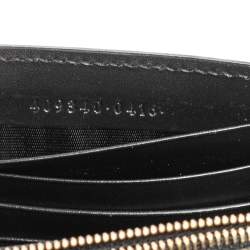 Gucci Black Signature Leather Icon Wallet On Chain