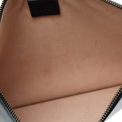 Pre Owned Gucci Black Leather Gucci Ghost Zip Pouch