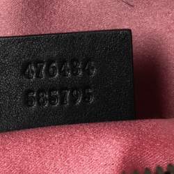 Pre Owned Gucci Black Matelassé Velvet GG Marmont Belt Bag