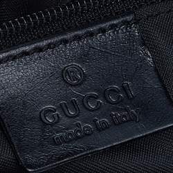 مملوكة مسبقًا Gucci Black GG Canvas and Leather Double Pocket Tote 