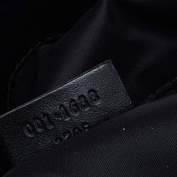 Pre Owned Gucci Black Nylon and Leather Bamboo Handle Hobo