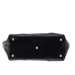 Pre Owned حقيبة يد توتس غوتشي بونش جلد غوتشيسيما أسود متوسطة