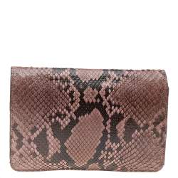 مملوكة مسبقًا Gucci Beige/Dark Brown Python Leather Jackie Crossbody Bag
