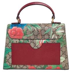 Pre Owned Gucci Multicolor GG Supreme Canvas Padlock Top Handle Bag 