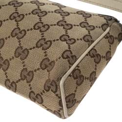 مملوكة مسبقًا Gucci Beige GG Canvas and Leather Abbey D-Ring Pochette Bag 
