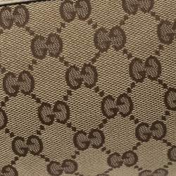 مملوكة مسبقًا Gucci Beige GG Canvas and Leather Abbey D-Ring Pochette Bag 