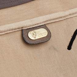 Gucci Beige/Brown GG Supreme Canvas And Leather Vintage Suitcase