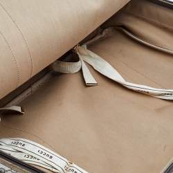 Gucci Beige/Brown GG Supreme Canvas And Leather Vintage Suitcase