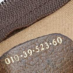 Gucci Beige/Brown GG Supreme Canvas And Leather Vintage Suitcase