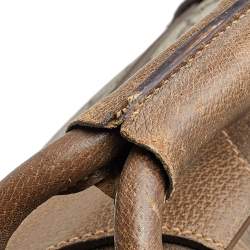 Gucci Beige/Brown GG Supreme Canvas And Leather Vintage Suitcase
