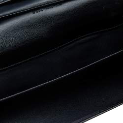 مملوكة مسبقًا محفظة غوتشي جاكي جلد وكانفاس جي جي سوداء طويلة