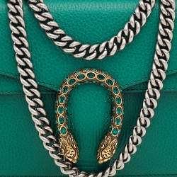 مملوكة مسبقًا حقيبة كتف غوتشي سلسلة دينسيوس ميني جلد أخضر