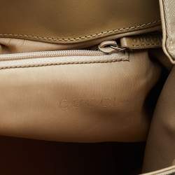 Pre Owned Gucci Beige Canvas and Leather Double Pocket Tote