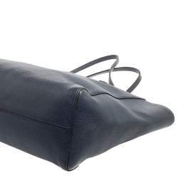 Pre Owned حقيبة يد توتس غوتشي شوبر سوينغ جلد أزرق كحلي كبيرة