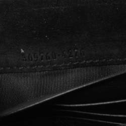 مملوكة مسبقًا محفظة كونتينينتال غوتشي نيس جلد لامع ميكروغوتشيسيما أسود