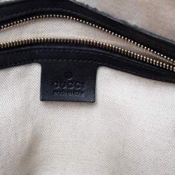 مملوكة مسبقًا Gucci Black Microguccissima Patent Leather Nice Dome Satchel