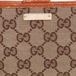 Gucci Beige GG Canvas Zip Around French Compact Wallet