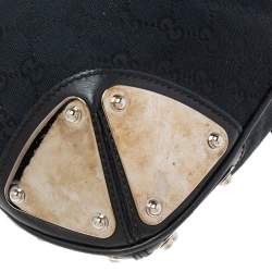 Pre Owned Gucci Black GG Canvas and Leather Medium Babouska Indy Hobo