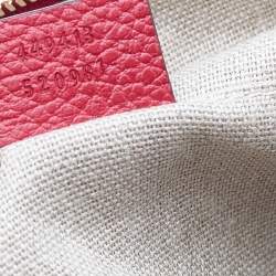 مملوكة مسبقًا حقيبة كتف غوتشي بري كافاس جي جي وجلد بيج / أحمر 