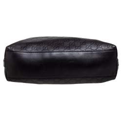 Pre Owned حقيبة هوبو غوتشي دلاية جلد غوتشيسيما بني داكن