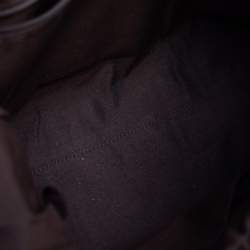 Pre Owned حقيبة هوبو غوتشي دلاية جلد غوتشيسيما بني داكن