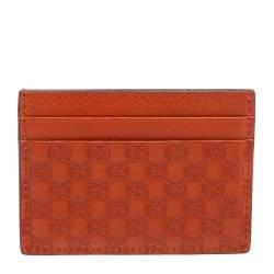 Gucci Tan Microguccissima Leather Card Case