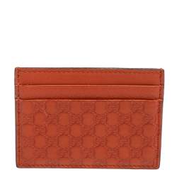 Gucci Tan Microguccissima Leather Card Case