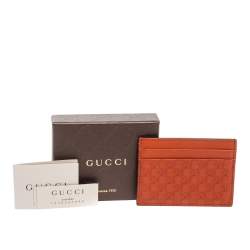 Gucci Tan Microguccissima Leather Card Case