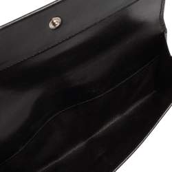 Gucci Black Perforated Leather Interlocking GG Continental Wallet 