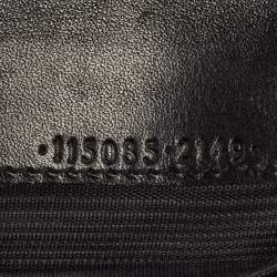 Gucci Black Perforated Leather Interlocking GG Continental Wallet 