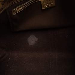 Pre Owned حقيبة كتف غوتشي جوي جلد وكانفاس جي جي كريستال بيج/ذهبي متوسطة